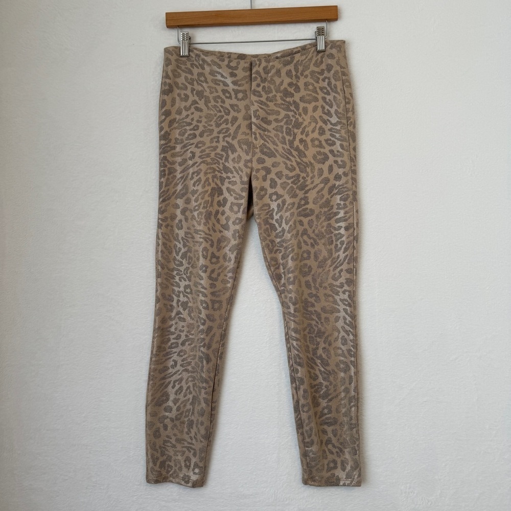 Mother High Waisted Seamless Looker Ankle Faux Suede Leopard Print Pants Size 32 - Picture 1 of 11